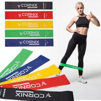 Gumos pasipriešinimo juostų rinkinys CORNIX MINI, 5 vnt., 1–20 kg, sportui