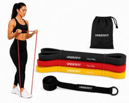 Atsparumo gumų rinkinys su durų rankena UNDERFIT Power Band, 3 vnt.
