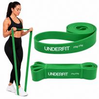 Guminė traukimosi juosta UNDERFIT Power Band žalia, 25–57 kg