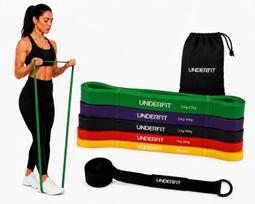 Gumos atsilenkimams UNDERFIT Power Band, 5 vnt. su durų rankena