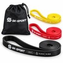 3 vnt. treniruočių elastinės juostos SkSport PowerBand 2–25 kg