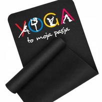 Sporto kilimėlis juodas FITNESS YOGA IS MY PASSION