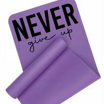 Jogos kilimėlis neslystantis, storas, violetinis, Never Give Up