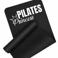 Maniežo kilimėlis Pilates Princess, juodas, jogos ir fitneso treniruotėms