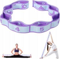 Joga diržas su 8 kilpomis, 86,5 cm, tempimui ir pilatesui