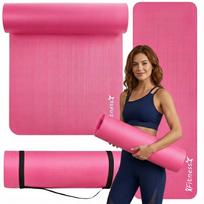 Jogos kilimėlis YOGA FITNESS, 190x61x1 cm, neslystantis, storas, rožinis