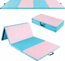 Sulankstomas gimnastikos kilimėlis Costway, 240x120x5 cm, su rankenomis