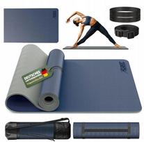Jogos kilimėlis RE:SPORT TPE, pilkas, 183×61 cm, 6 mm, be ftalatų ir PVC