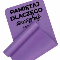Sportinis kilimėlis joga ir fitnesui, violetinis, "Remember Why You Started", Wz