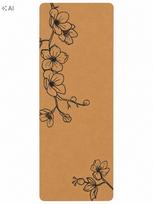 Jogos ir fitneso kilimėlis ORCHID FLOW, 61x183 cm, kamštinis, su spauda