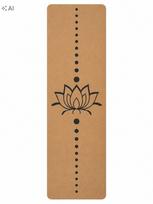 Korkinė jogos kilimėlis LOTUS AXIS, 61x183 cm, su spauda