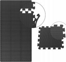 Sportinės apsauginės kilimėliai, 20 vnt., juodi, dėlionės tipo