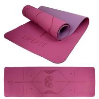 Jogos kilimėlis LIFEFIT LOTOS DUO, 183x58x0,6 cm, bordo