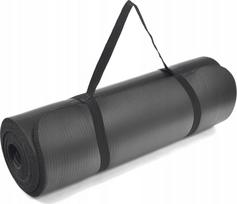 Sporto kilimėlis PROFIT FITNESS PRO NBR 180×60×1,5 cm, juodas