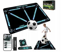 Futbolo treniruočių kilimėlis 90 × 60 cm, juodas