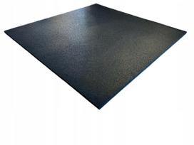 Guminis treniruočių kilimėlis, 100×100 cm, 3 cm, neslystantis, juodas