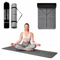 Gimnastikos kilimėlis Pilates, jogos ir mankštai, storas, pilkas, HMS