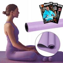 Pilates ir jogos kilimėlis, neslystantis, elastingas
