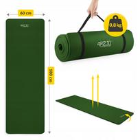 Pilates ir jogos kilimėlis, neslystantis, storas, NBR putų, 1,5 cm