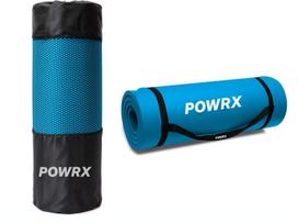 Gimnastikos kilimėlis POWRX 190x60x1 cm, mėlynas, jogai ir mankštai