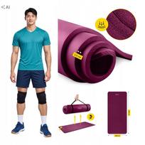 Sporto kilimėlis 4FIZJO NBR 1,5 cm, neslystantis, bordo