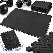 Guminis grindų kilimėlis sporto salei, juodas, 1,2x1,8 m