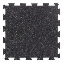Sporto guminis kilimėlis, 15 mm, pilkas, sujungiamas, 10% mozaika