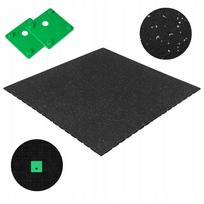 Guminis kilimėlis sporto įrangai Connect Pro, 100x100 cm, 15 mm, EPDM, treniruoklių salei
