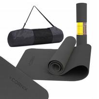 Pilates, jogos ir fitneso kilimėlis, neslystantis, TPE, 6 mm, su dėklu