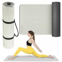 Pilates ir jogos neslystantis TPE kilimėlis, 1 cm