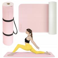 Pilates, jogos ir fitneso neslystanti TPE mankštos kilimėlis, 1 cm