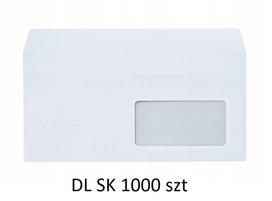 Popieriniai vokai DL su langeliu dešinėje, 1000 vnt.