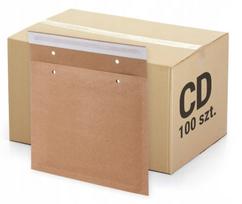 Rudos oro burbulų vokai CD/DVD, 100 vnt., tvirti kartoniniai