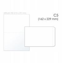 Universalus vokas C5, baltas, 162 x 229 mm, 50 vnt., HK BONG