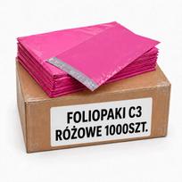Rožiniai kurjeriniai vokai RPACK C3, 350x460 mm, 1000 vnt.