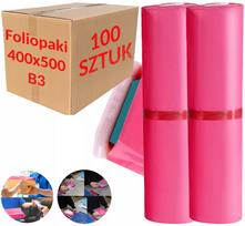 Kurjeriniai vokai FolioPak B3, 400x500 mm, rožiniai, 100 vnt.