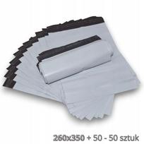 Siuntimo vokai foliniai B4, 260×350 + 50 mm, 53 mikronų, 50 vnt.