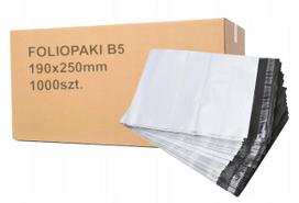 Kurjeriniai vokai FOLIOPAK, B5, 190x250 mm, 1000 vnt.