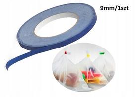 Lipni juosta PVC maišelių sandarinimui, 9 mm x 66 m, mėlyna, 1 vnt.