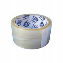 Skaidri pakavimo juosta Vera, 48 mm x 66 m, gumos klijai Hot-Melt