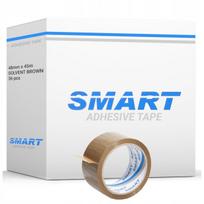 Ruda pakavimo juosta 48 mm x 45 m, SMART SOLVENT, guminiai klijai