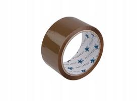 Ruda akrilinė pakavimo juosta 48 mm x 66 m, stipri dėžių ir siuntų sandarinimui