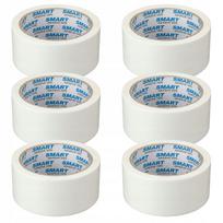 Lipni pakavimo juosta SMART, balta, 48 mm x 50 m, 6 vnt.