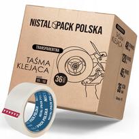 Permatoma lipni pakavimo juosta, 48 mm x 120 m, 36 vnt.