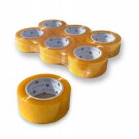 Skaidri lipni pakavimo juosta SOLVENT, 48 mm x 132 m, 6 vnt., stipri guma