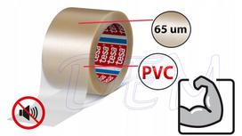 Skaidri PVC lipni pakavimo juosta Tesa 4100, 50 mm x 66 m, tyli