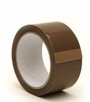 Ruda pakavimo juosta SYROM 48 mm x 60 yd, solventinė guma, 1 vnt.