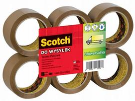 Ruda lipni juosta 3M Scotch 371, 6 vnt., stipri