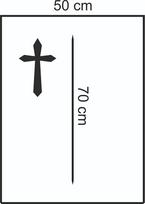 Folijos vokai 50x70 cm, Metal Cross, 50 vnt.