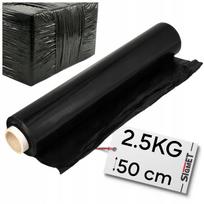 Juoda stipri pakavimo plėvelė, 50 cm, 2,5 kg